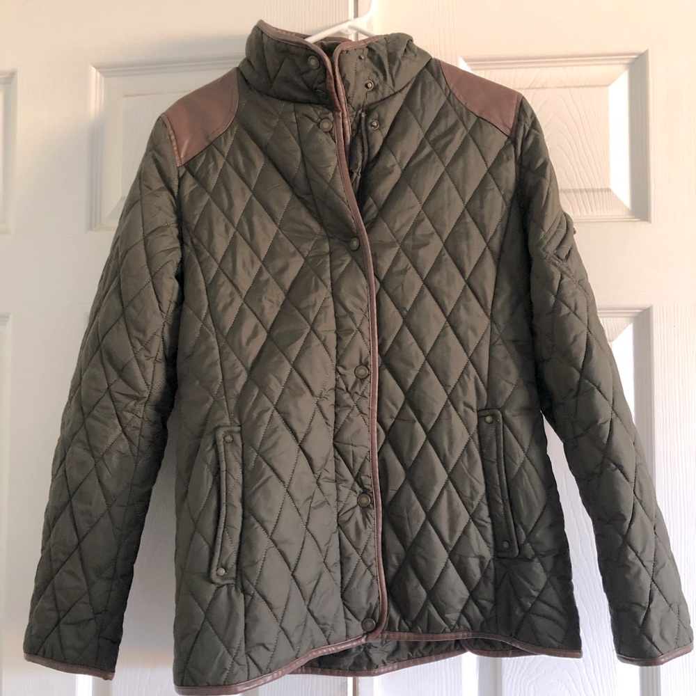 Small Ralph Lauren Green Field Coat Preppy puffer jacket